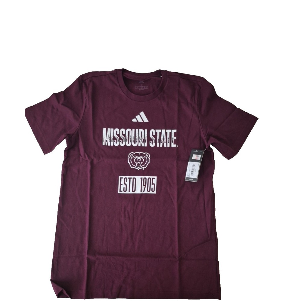 Missouri State adidas Fresh T Shirt Mens Small Maroon Short Sleeve‎ Lot of 2 NEW